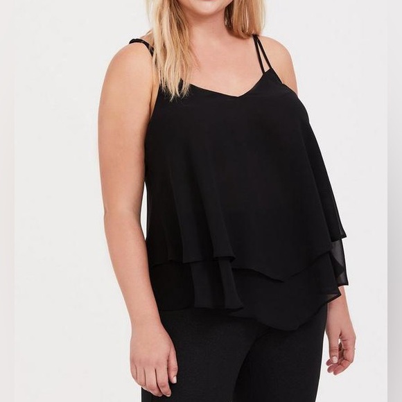 Tops - Torrid Womens Size 1 Georgette Layered Swing Cami